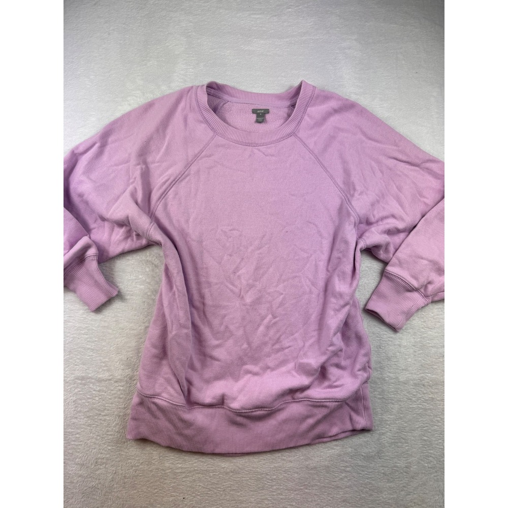 Aerie Womens Medium Lavender Purple Raglan Crewneck Sweatshirt Pullover